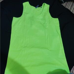 Neon Green Sleeveless Tank Top with Classic Design